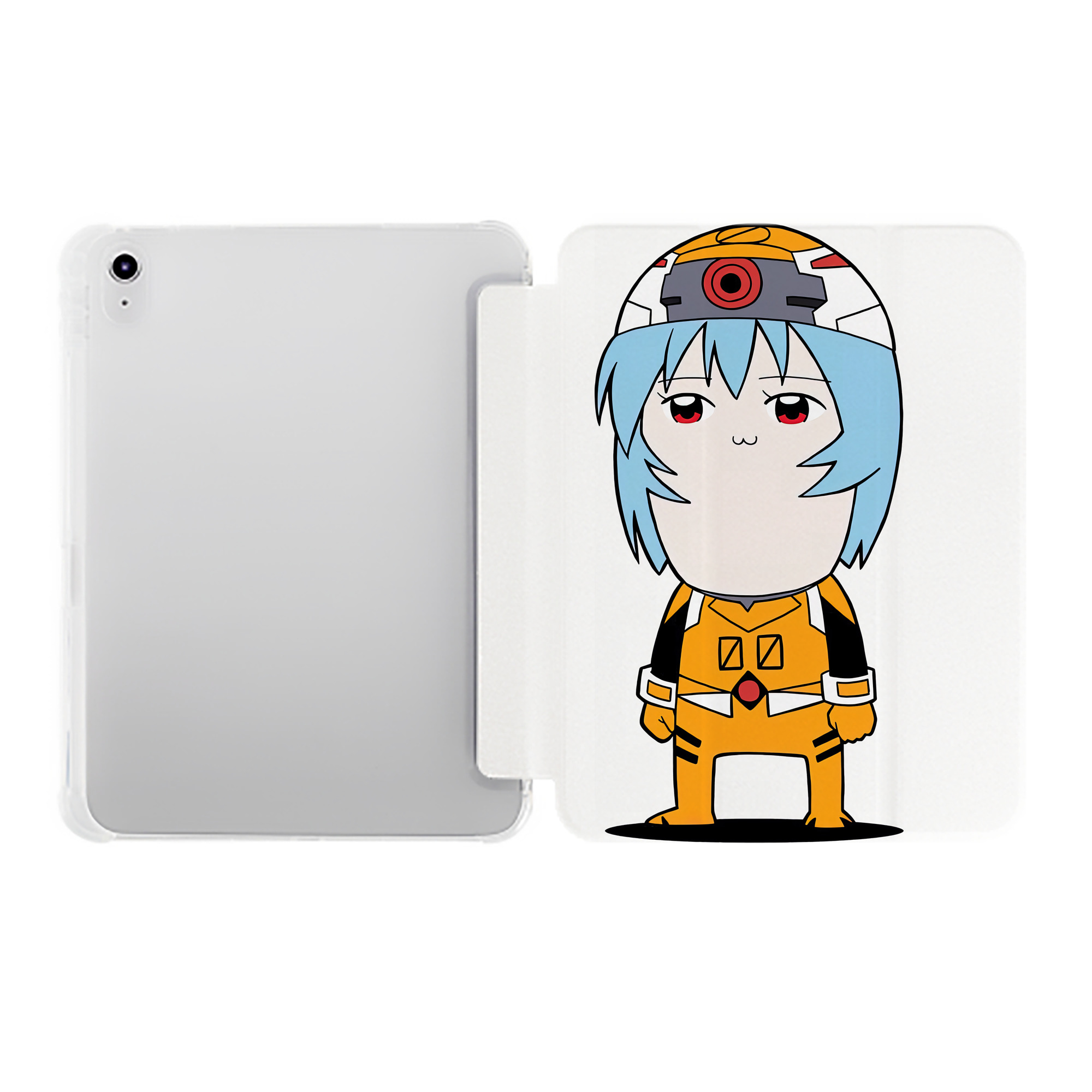 （画像用） EVA 新世紀エヴァンゲリオン IPad ケース ペン収納付き 三つ折りスタンド PUレザー×シリコン 対応機種9.5/10.5/10.9インチ